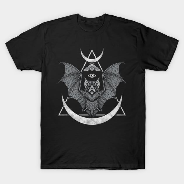 Occult Bat T-Shirt by Deniart